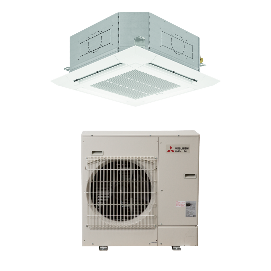 Mitsubishi PLA-AE24NL & PUY-AH24NL 24,000 BTU 22.6 SEER2 Ceiling Cassette Cooling Only System - R454B