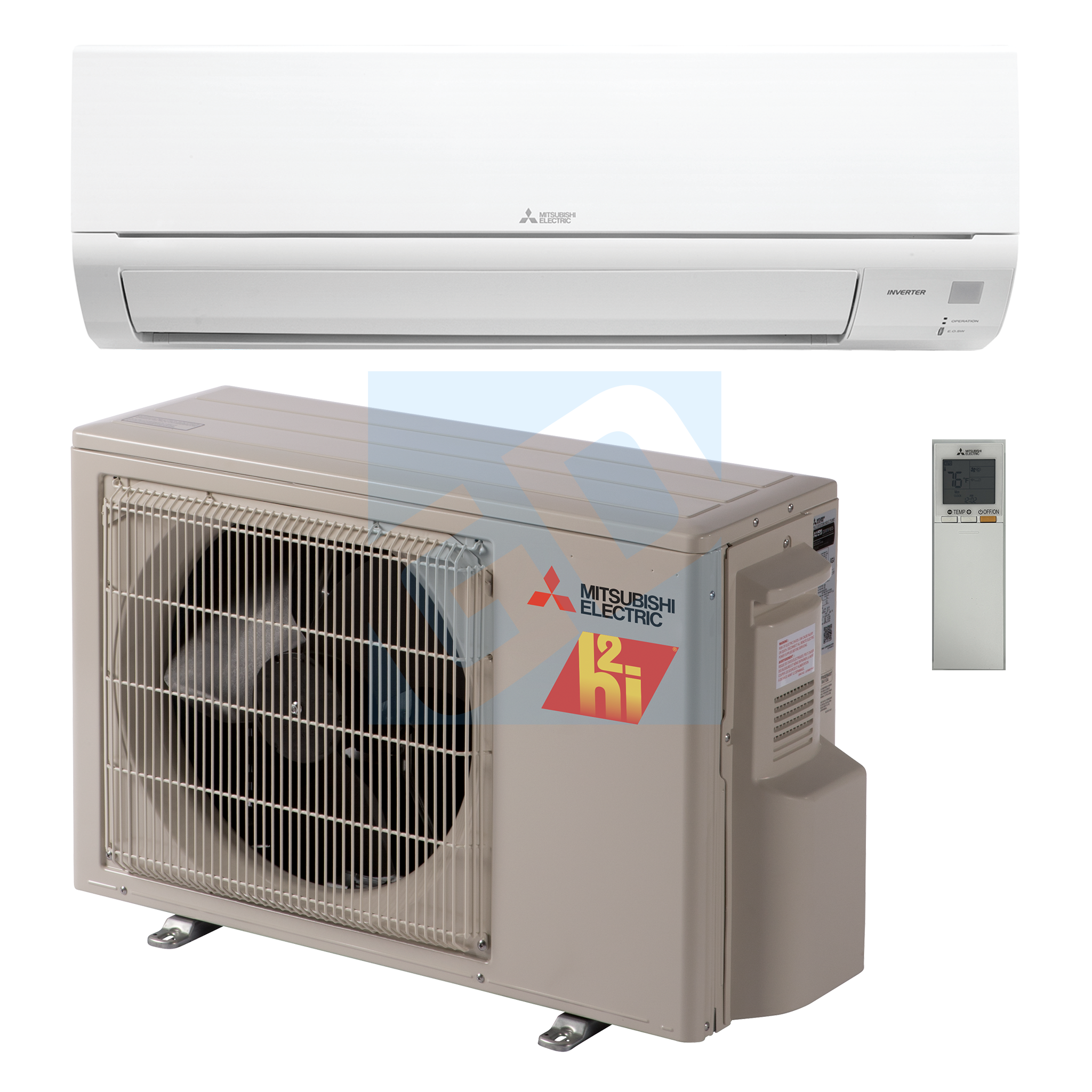 Mitsubishi 9,000 BTU High Efficiency Hyper-Heating Wall