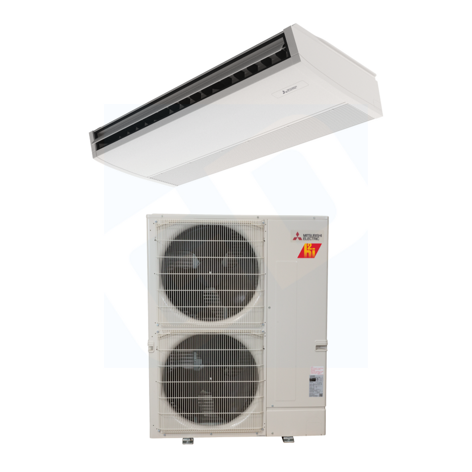 Mitsubishi PCA-AK42NL & PUZ-AK42NLHZ 42,000 BTU 19.6 SEER2 Ceiling Suspended Hyper Heat Pump System - R454B