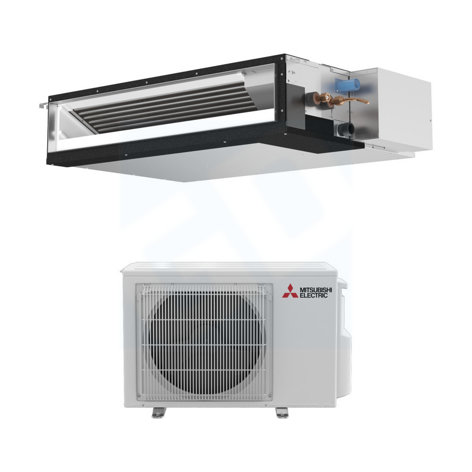 Mitsubishi PEAD-AA15NL & SUZ-AA15NL 15,000 BTU 18.8 SEER2 Horizontal Ducted Standard System - R454B