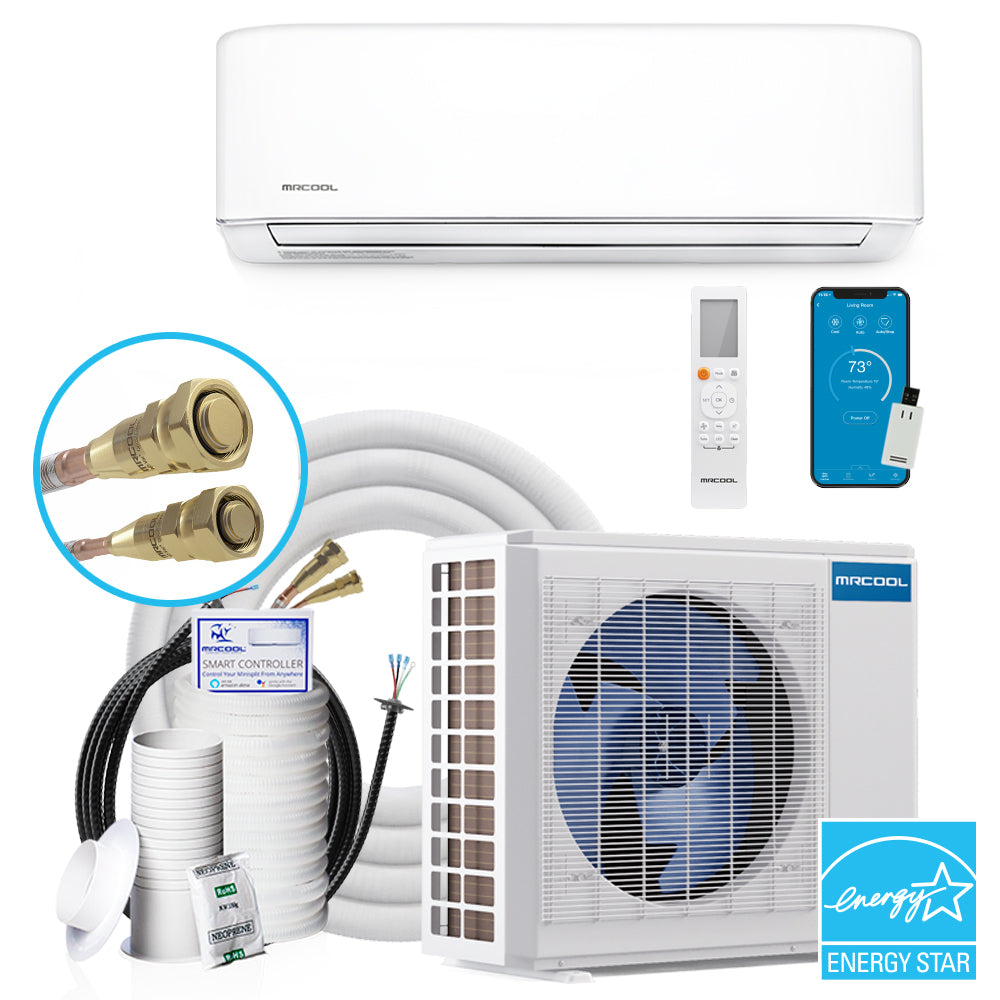MRCOOL® DIY 5th Generation E Star 12,000 BTU SEER2 115V Wall Mounted Heat Pump System -R454B