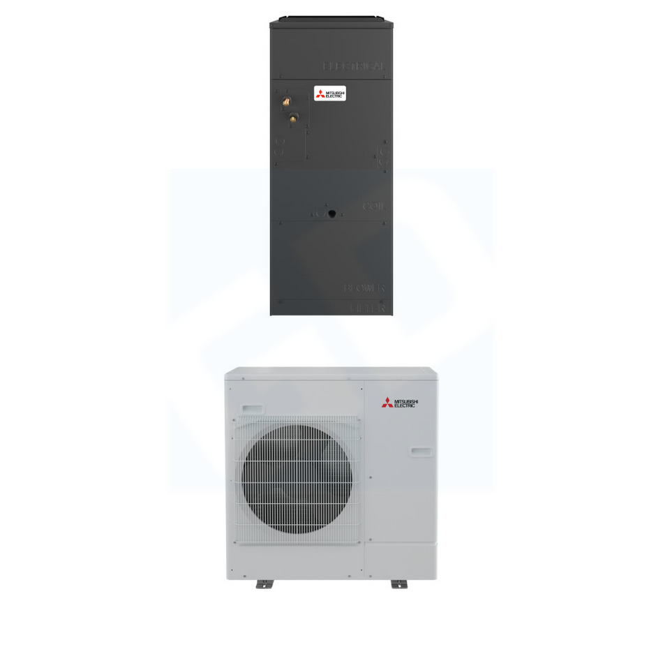 Mitsubishi PVA-AA30NL & PUZ-AH30NL 30,000 BTU 18 SEER2 Multi-Position Air Handler Heat Pump System - R454B