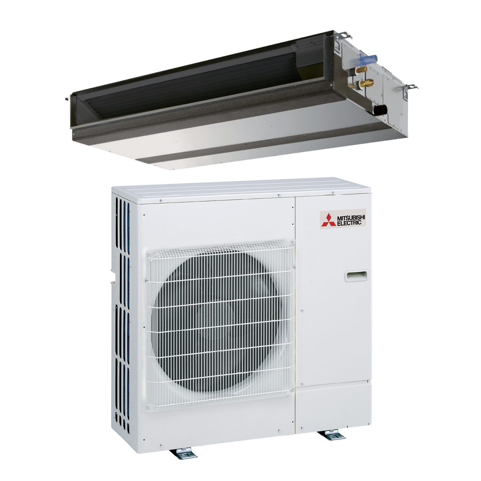 Mitsubishi PEAD-AA30NL/SUZ-AA30NL 30,000 BTU Mid-Static Horizontal Ducted Unit Heat Pump System- R454B