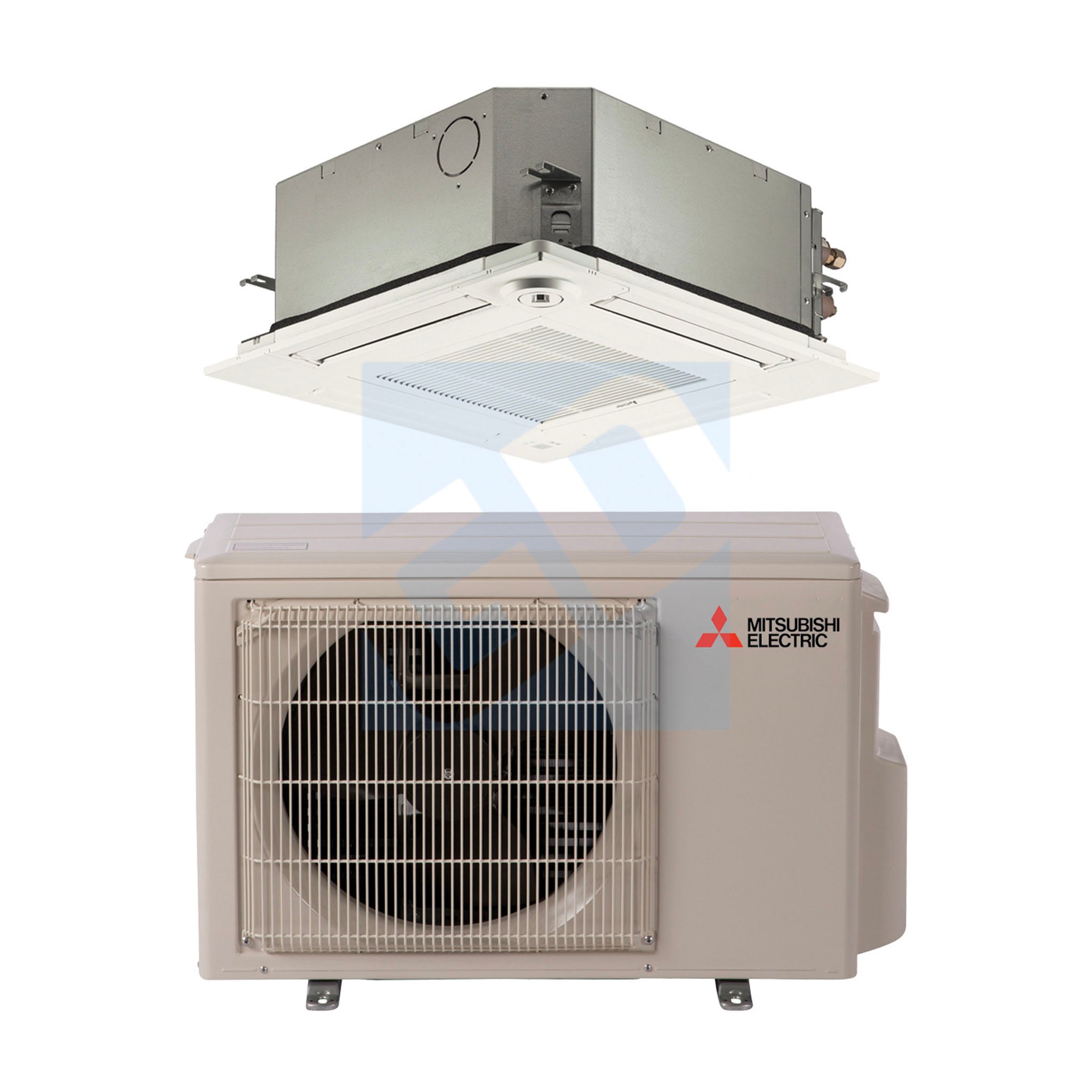 Mitsubishi 18,000 BTU 4-Way Ceiling Cassette System Got Ductless
