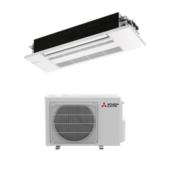 Mitsubishi MLZ-KX09NL & SUZ-AA09NL 9,000 BTU 21.6 SEER2 One-Way Ceiling Cassette Heat Pump System (w/ Grille) - R454B