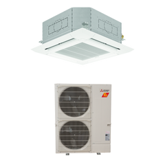 Mitsubishi PLA-AE24NL & PUZ-AK24NLHZ 24,000 BTU 22.8 SEER2 Ceiling Cassette Hyper Heat Pump System - R454B