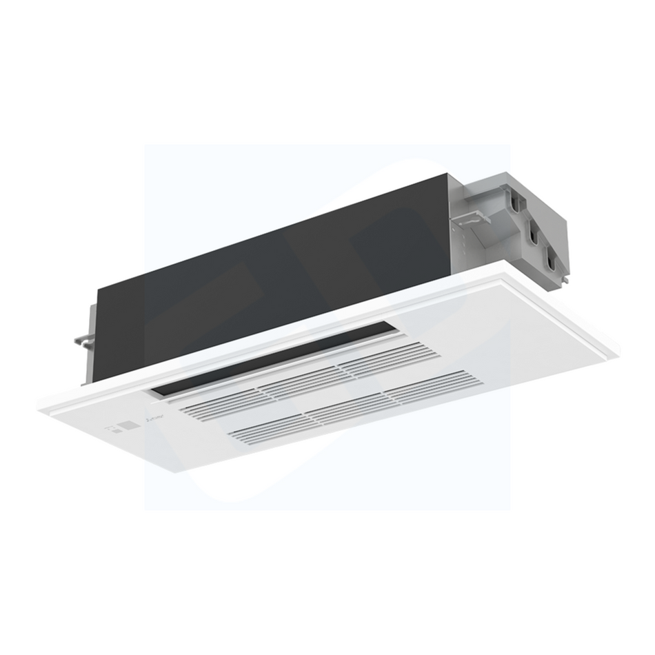 Mitsubishi MLZ-KX18NL & SUZ-AA18NLHZ 18,000 BTU 17.2 SEER2 One-Way Ceiling Cassette Hyper Heating Heat Pump System (w/ Grille) - R454B