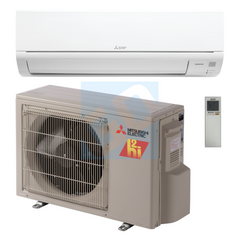 Mitsubishi GS 12,000 BTU 21.7 SEER2 Hyper-Heating Wall Mounted Heat Pump System