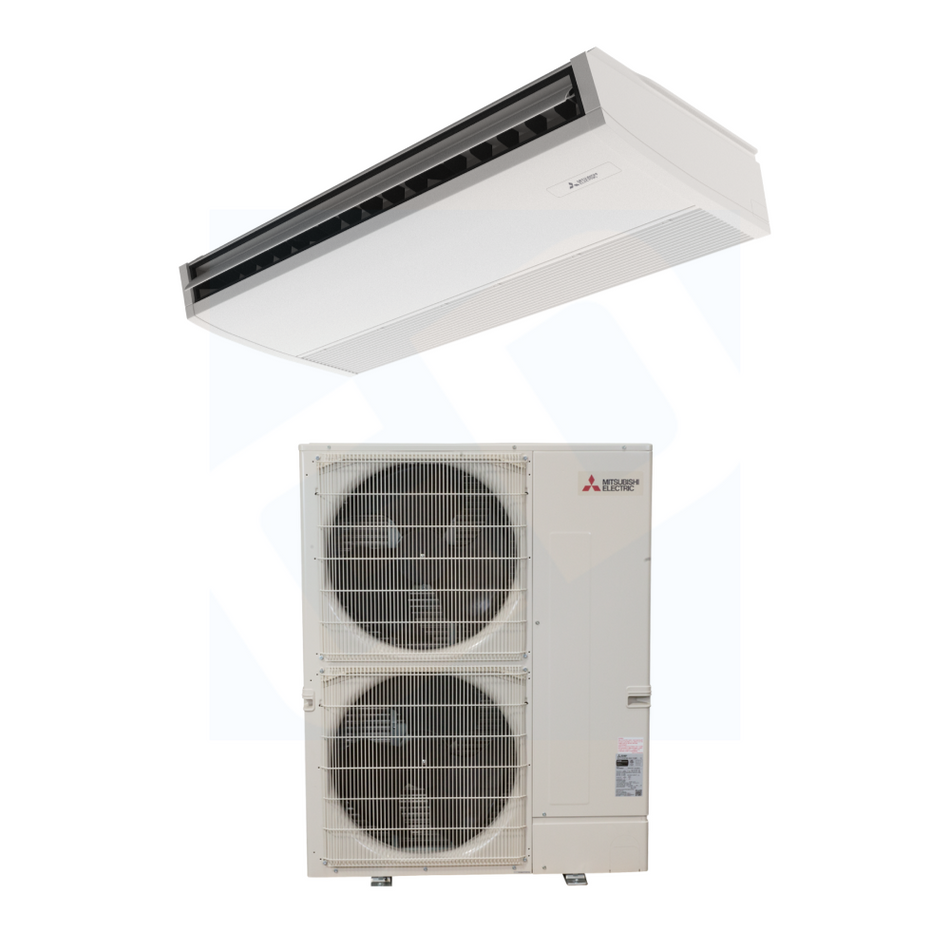 Mitsubishi P-Series 42,000 BTU 20.4 SEER2 Ceiling Suspended Heat Pump System PCA-AK42NL & PUZ-AK42L