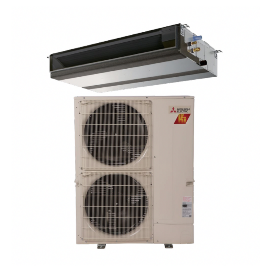 Mitsubishi 30,000 BTU Mid-Static Hyper-Heating Horizontal Ducted Unit (PEAD-A30AA7 & SUZ-KA30NAHZ)