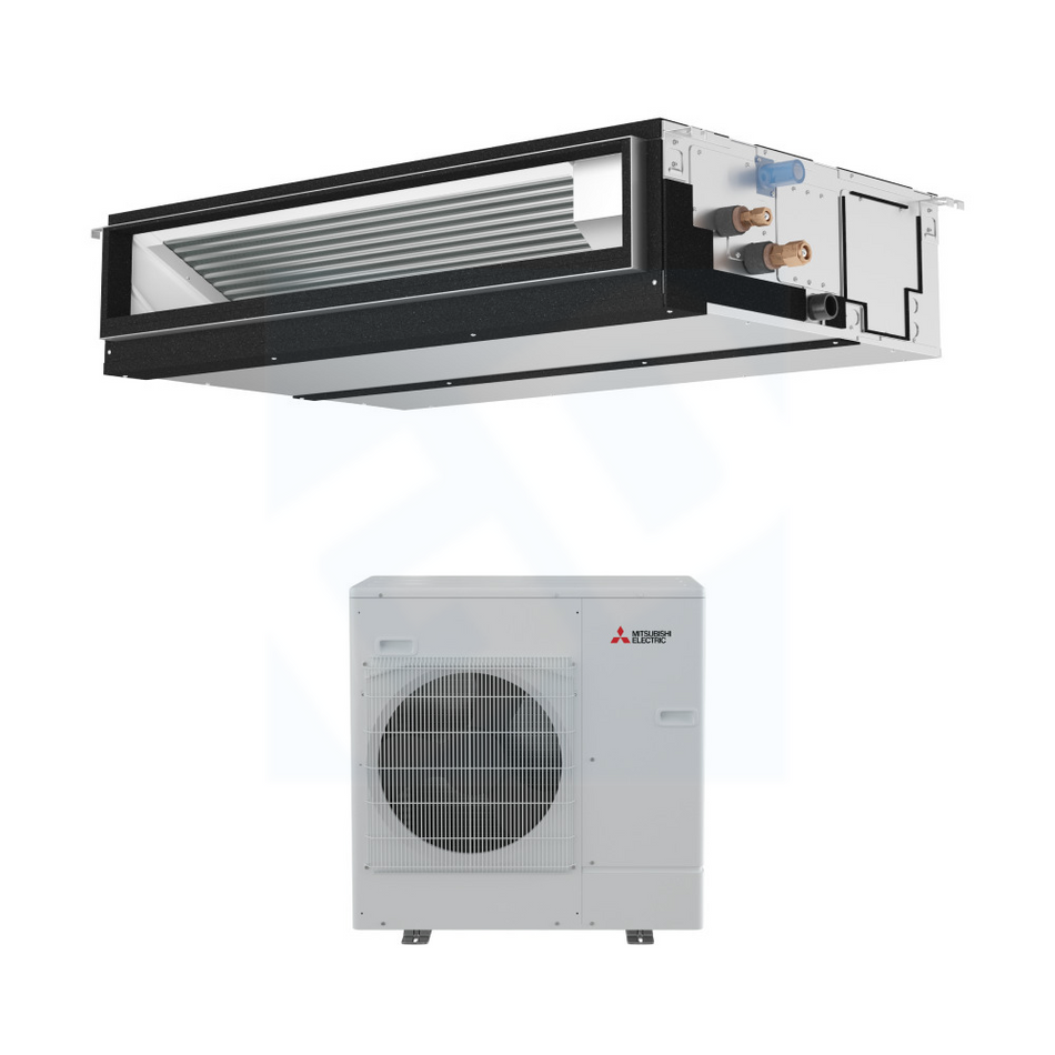 Mitsubishi PEAD-AA24NL & PUZ-AH24NL 24,000 BTU 19.6 SEER2 Horizontal-Ducted Heat Pump System - R454B