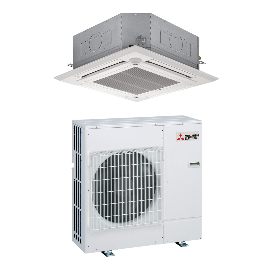 Mitsubishi 24,000 BTU Commercial Ceiling Cassette Single Zone Cooling Only System (PLA-A24EA8 &PUY-A24NHA7)