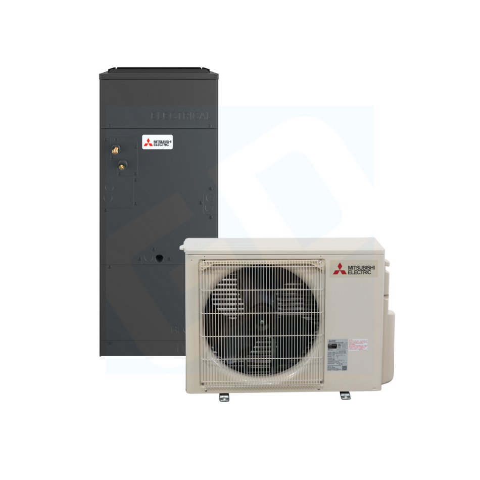 Mitsubishi PVA-AA18NL & PUZ-AK18NL 18,000 BTU 18.6 SEER2 Multi-Position Air Handler Heat Pump System
