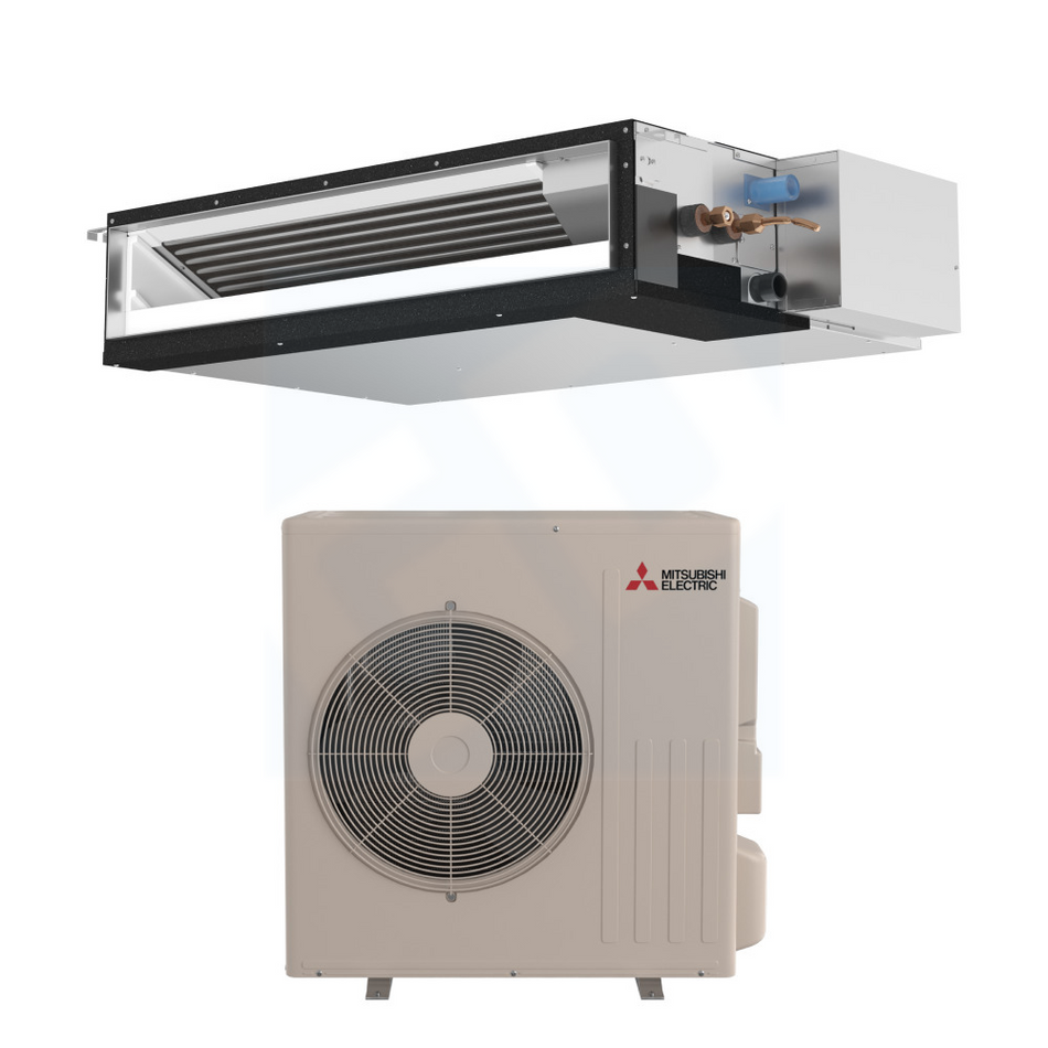 Mitsubishi SEZ-AD18NL & SUZ-AA18NL 18,000 BTU 17 SEER2 Horizontal Ducted Standard System - R454B