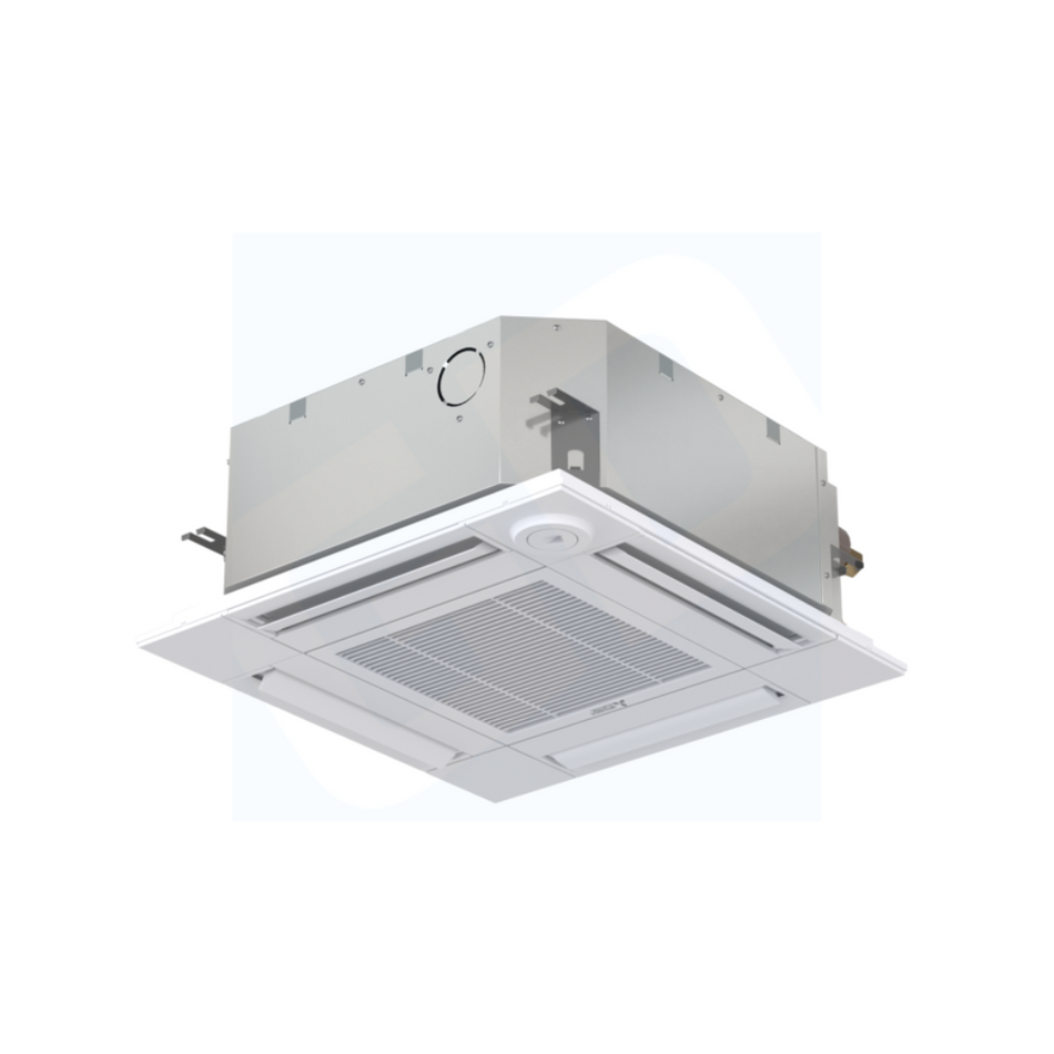 Mitsubishi SLZ-AF09NL & SUZ-AA09NLHZ 9,000 BTU 16.6 SEER2 Four-Way Ceiling Cassette Hyper Heating Heat Pump System (w/ Standard Grille) - R454B