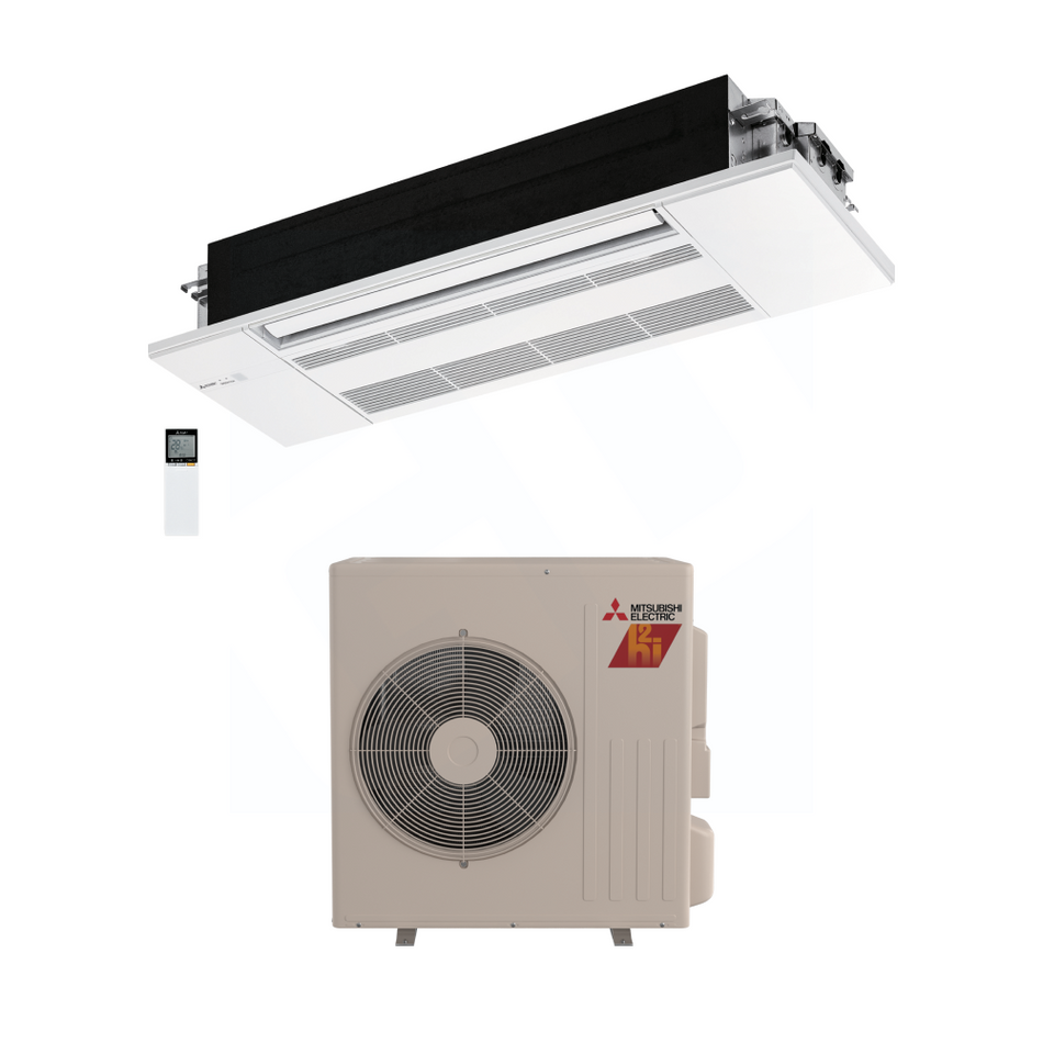 Mitsubishi KX 9,000 BTU 16.7 SEER2 Hyper Heat EZ FIT Ceiling Cassette Heat Pump System