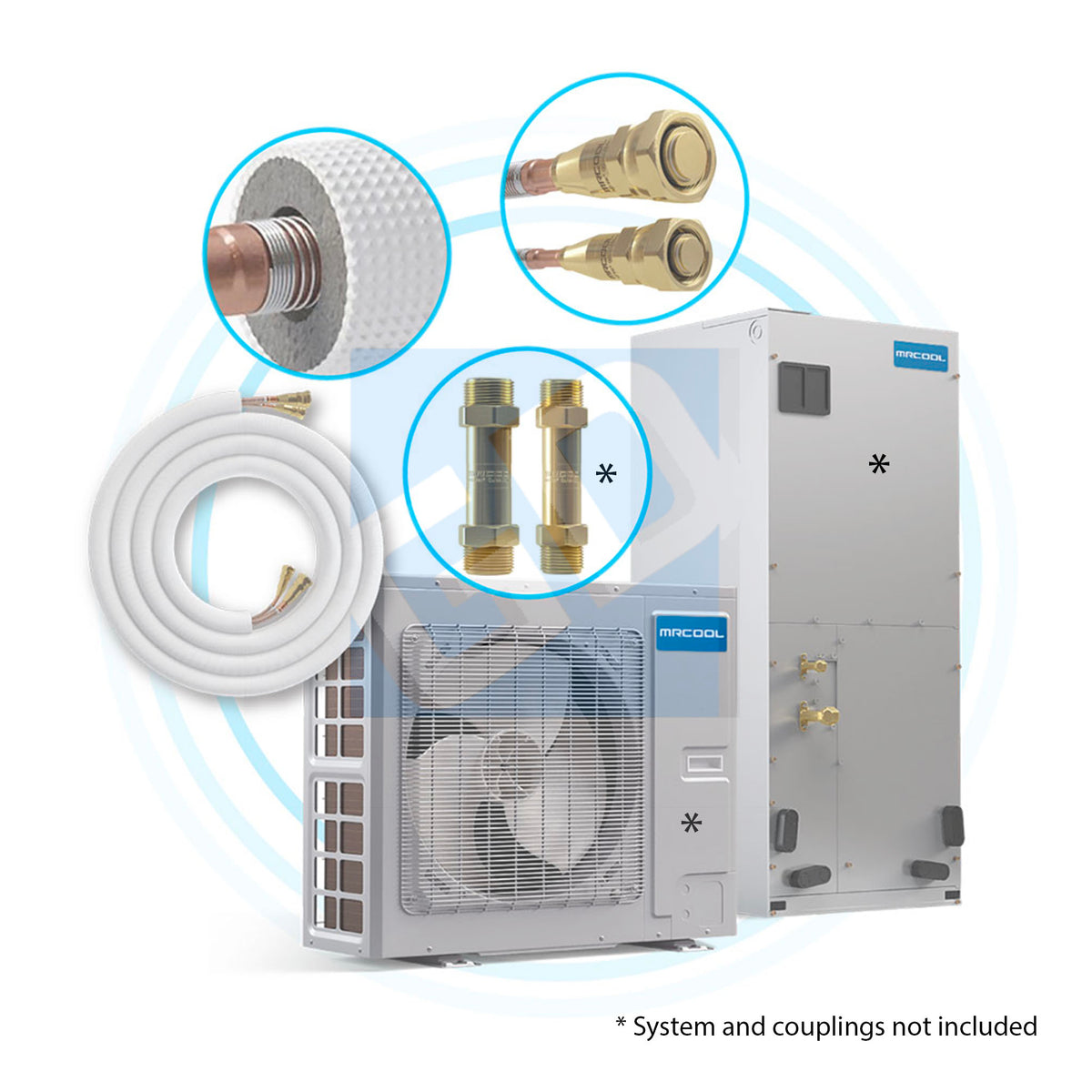Mini Split Precharged Line Set MRCOOL® No-Vac 3/8 3/4 Quick Connect Precharged Lineset for Universal ...