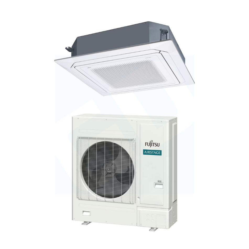 Fujitsu AUUH48KUAS & AOUH48KUBS1 48,000 BTU 18.2 SEER2 Circular-Flow Ceiling Cassette Heat Pump System - R32