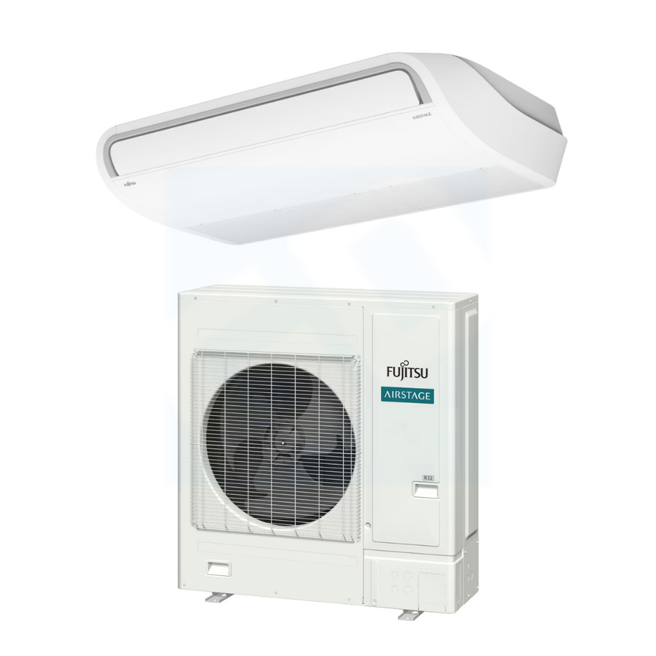 Fujitsu ABUH30KUAS & AOUH30KUAS1 30,000 BTU 20.8 SEER2 Ceiling Suspended Heat Pump System - R32