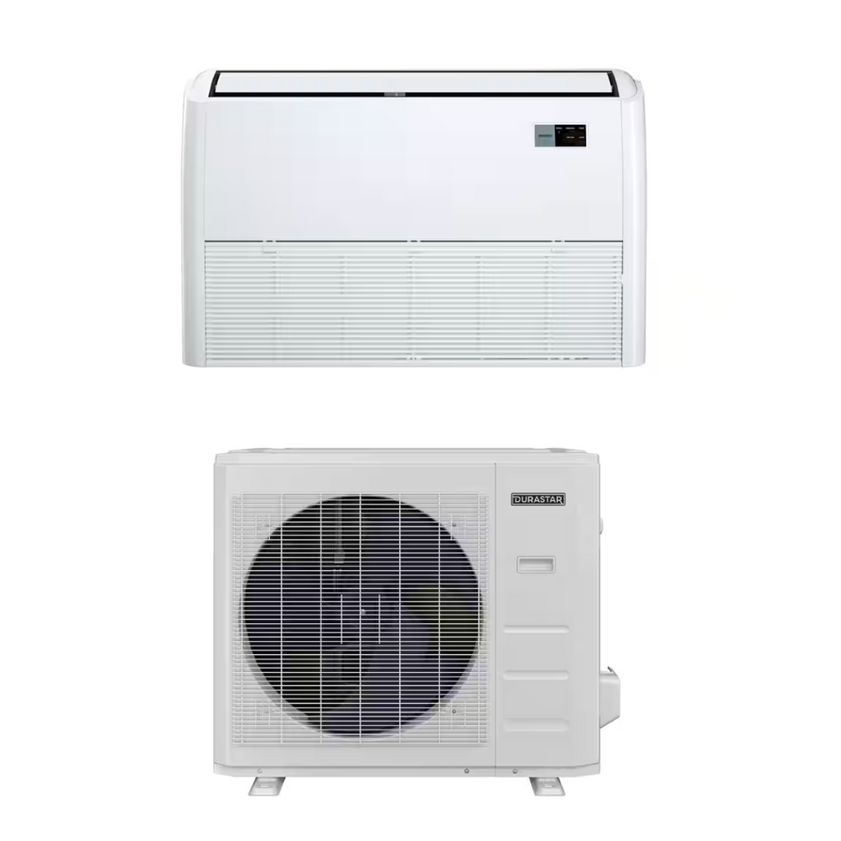 Durastar DRAF24F2A & DRA1H24S2A 24,000 BTU 20.4 SEER2 Floor Mounted Sirius Heat Heat Pump System - R454B