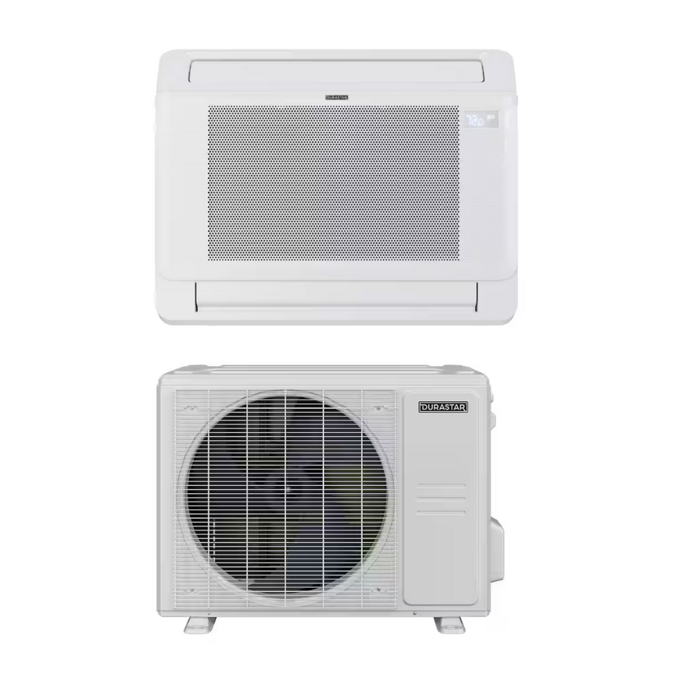 Durastar DRAS16F2A & DRA1H18S2A 16,000 BTU 20.0 SEER2 Floor Mounted Sirius Heat Heat Pump System - R454B
