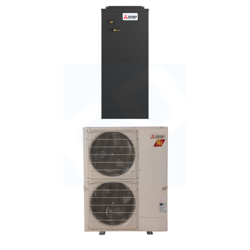 Mitsubishi SVZ-AP48NL & SUZ-AK48NLHZ 48,000 BTU 18.1 SEER2 Multi-Position Ducted Air Handler Hyper Heat Heat Pump System - R454B