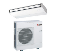 Mitsubishi 30,000 BTU Commercial Ceiling Suspended Single Zone Heat Pump Unit (PCA-A30KA7 & PUZ-A30NHA7(-BS))