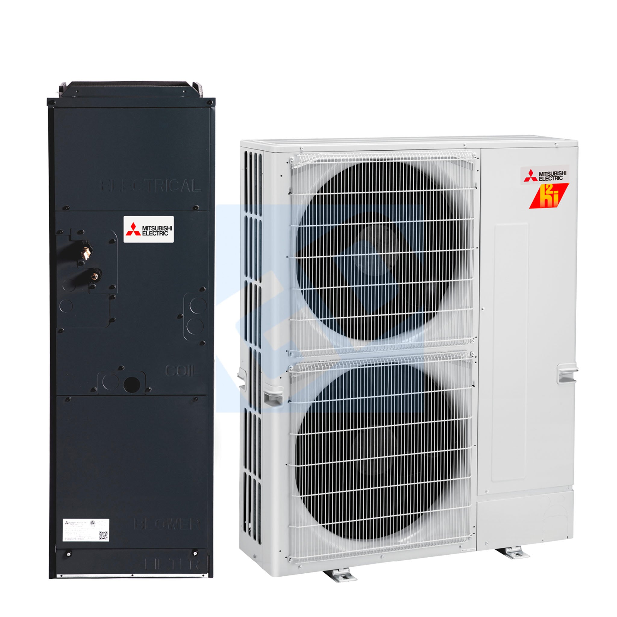 Mitsubishi 42,000 BTU 15.4 SEER P-Series Hyper Heat Multi-Position Air  Handler Heat Pump System